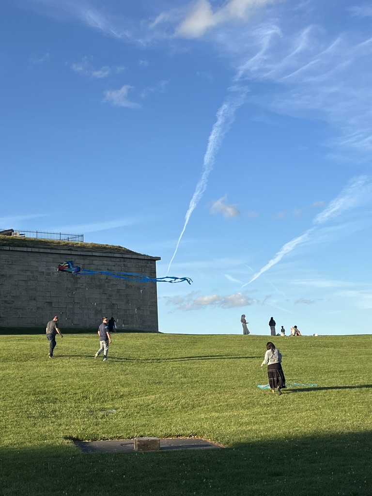 Kite flying at Castle Island