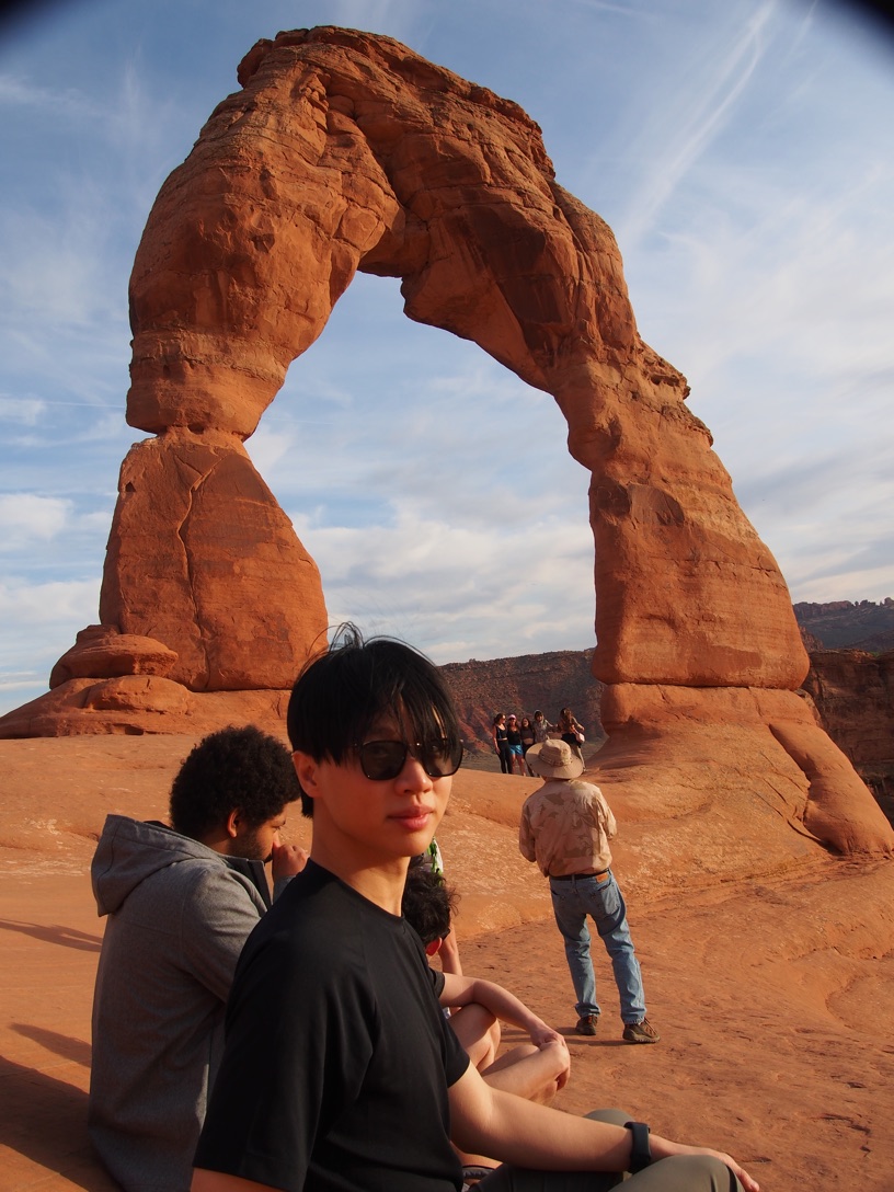 Shaun in front of Delicate Arch in Moab, Utah
